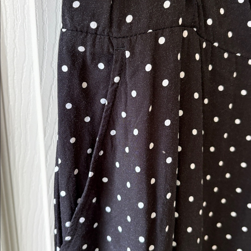 Old Navy Black Polka Dot Cropped Strap Jumpsuit - Picture 8 of 10